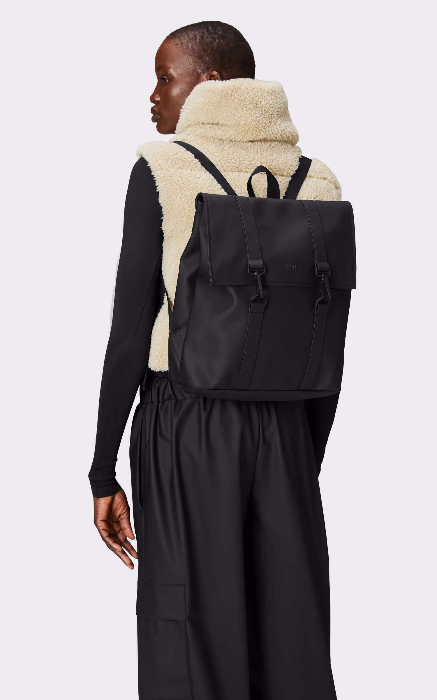 A &quot;13310 MSN BAG MINI&quot; Noir Rains Sac Mixte closed photo 2