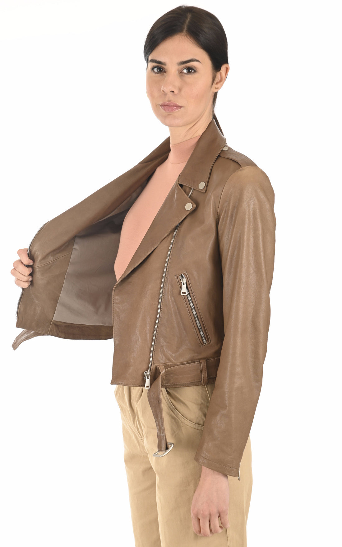 A &quot;259 BIS&quot; Taupe La Canadienne Blouson Femme opened photo