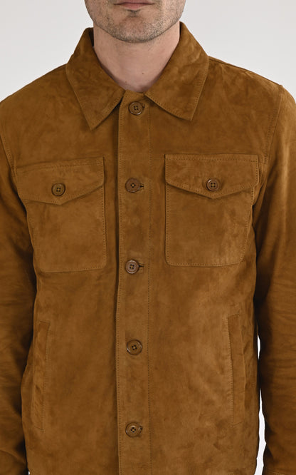 A &quot;HOUSTON 104150&quot; Cognac Daytona 73 Chemise Homme details photo