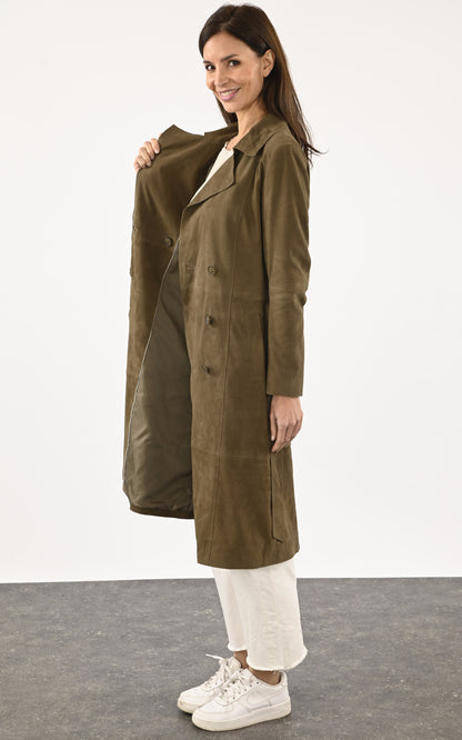 A &quot;anis&quot; Kaki Serge Pariente Trench Femme interior photo