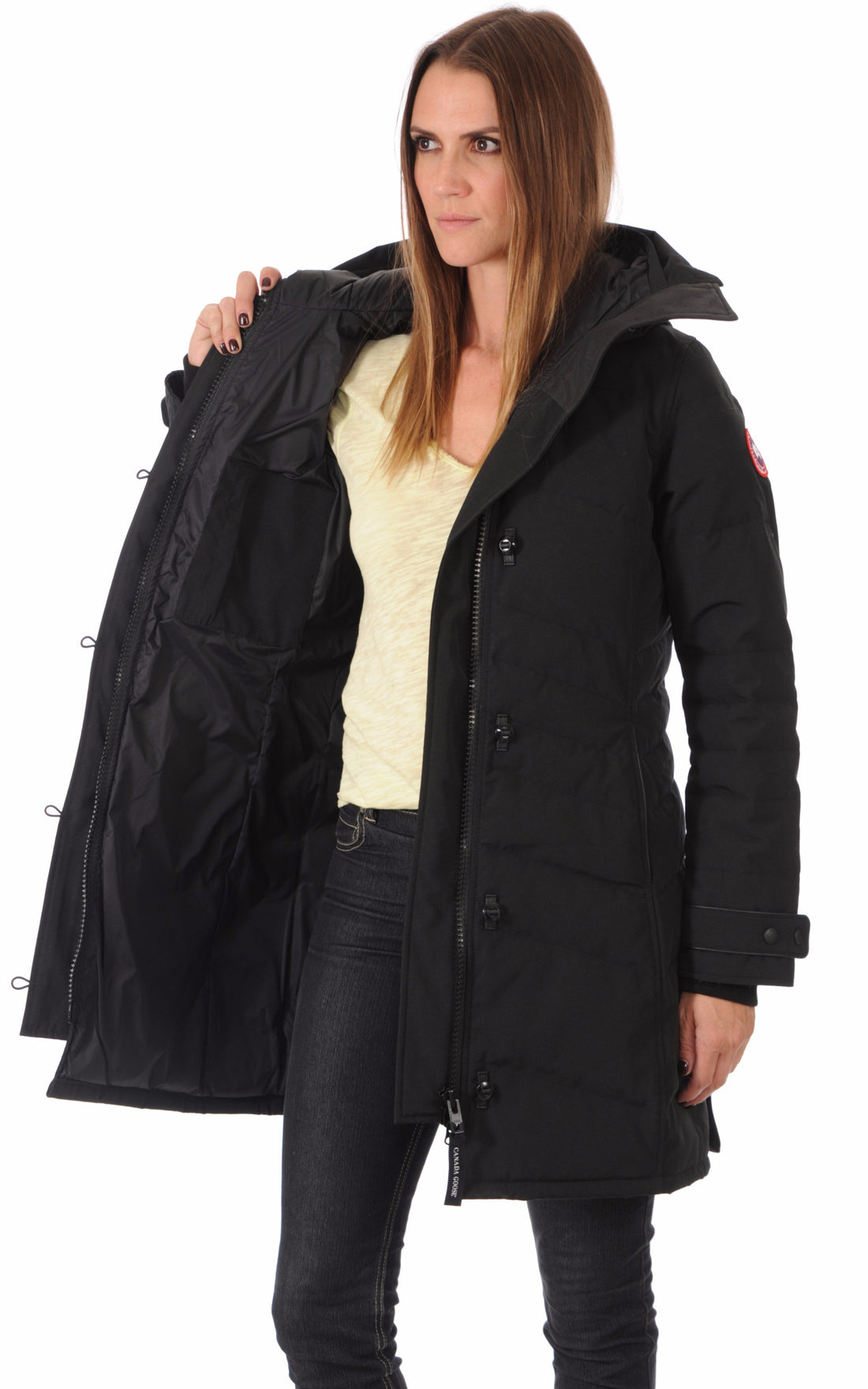 A &quot;LORETTE 2090L&quot; Noir Canada Goose 3/4 Doudoune Femme closed photo