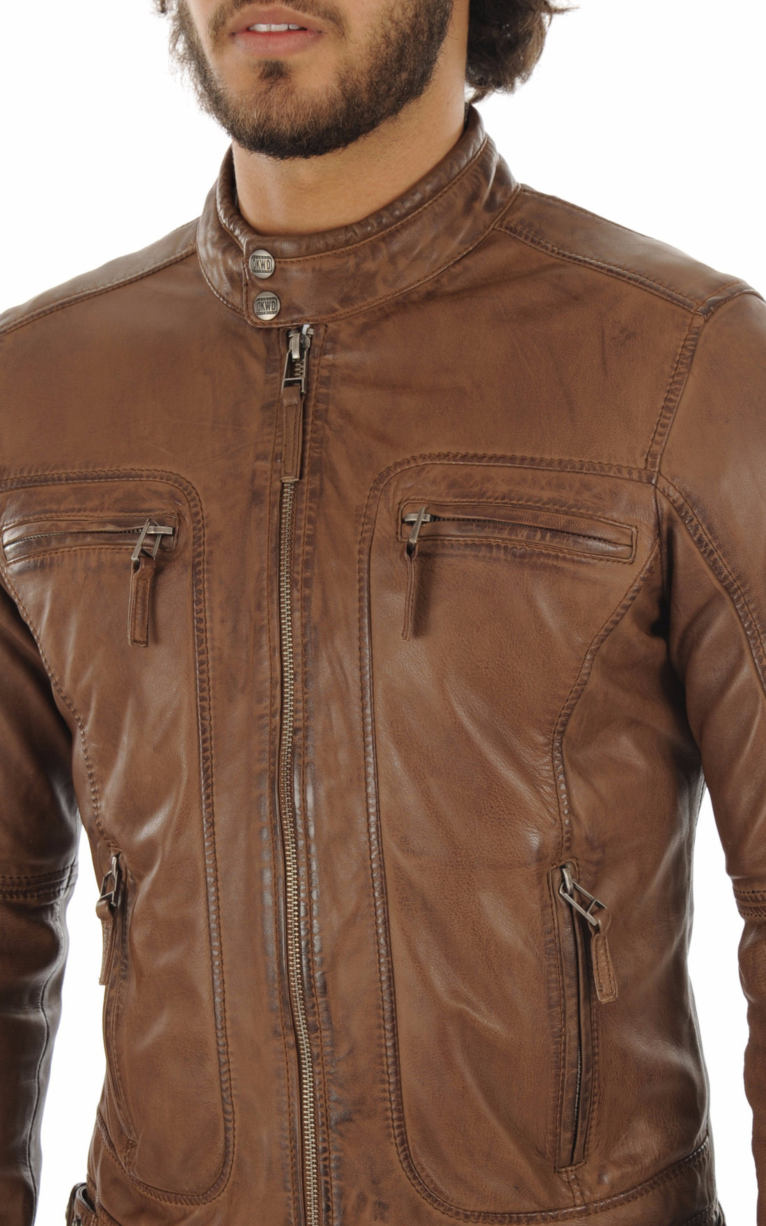 A &quot;CASEY 60901&quot; Tabac Oakwood Blouson Homme opened photo