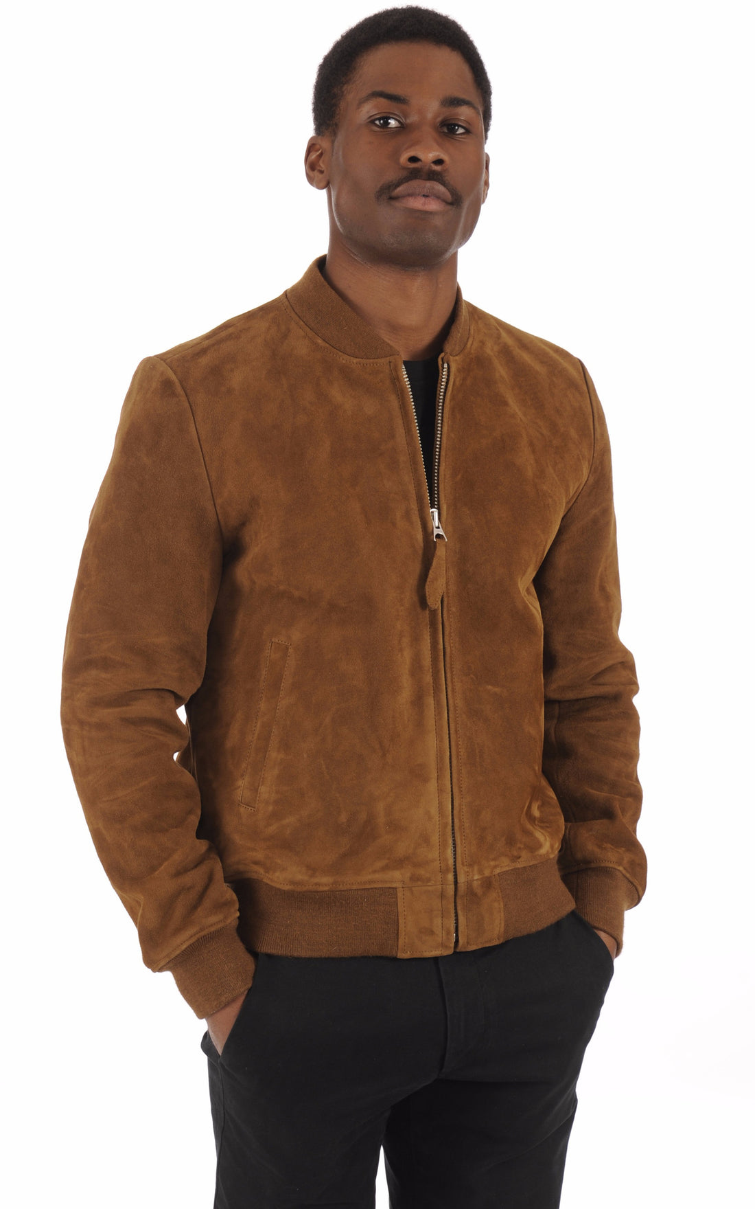 A &quot;LC300&quot; Camel Schott Blouson Homme opened photo