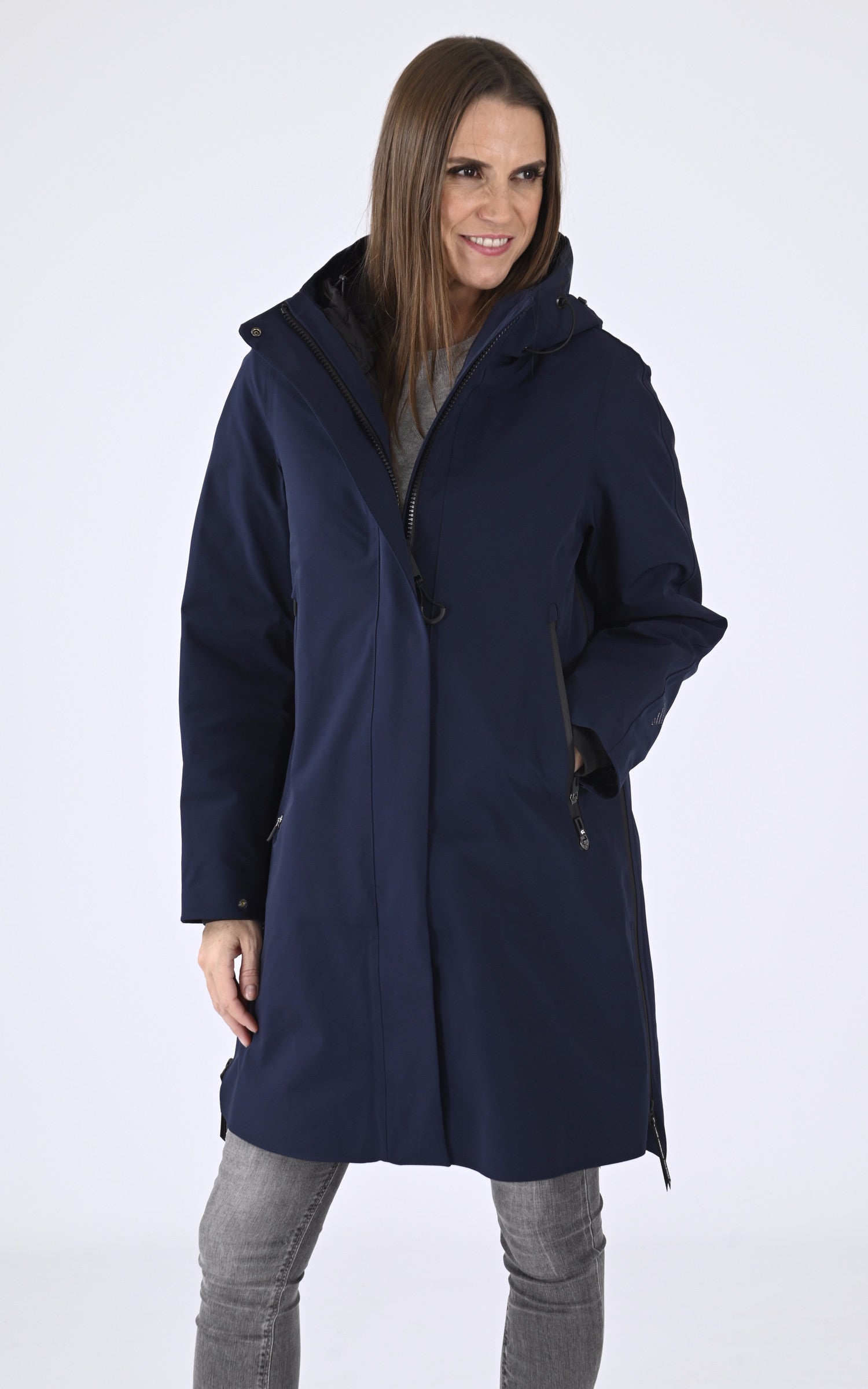 A "PLANCK QW497" Marine Krakatau 3/4 Parka Femme closed photo 1