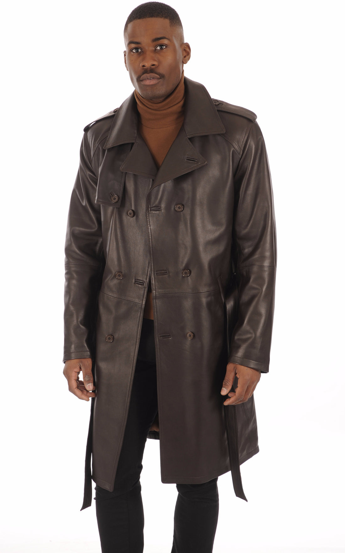 A &quot;GEORGE BIS&quot; Marron La Canadienne Manteau Homme opened photo