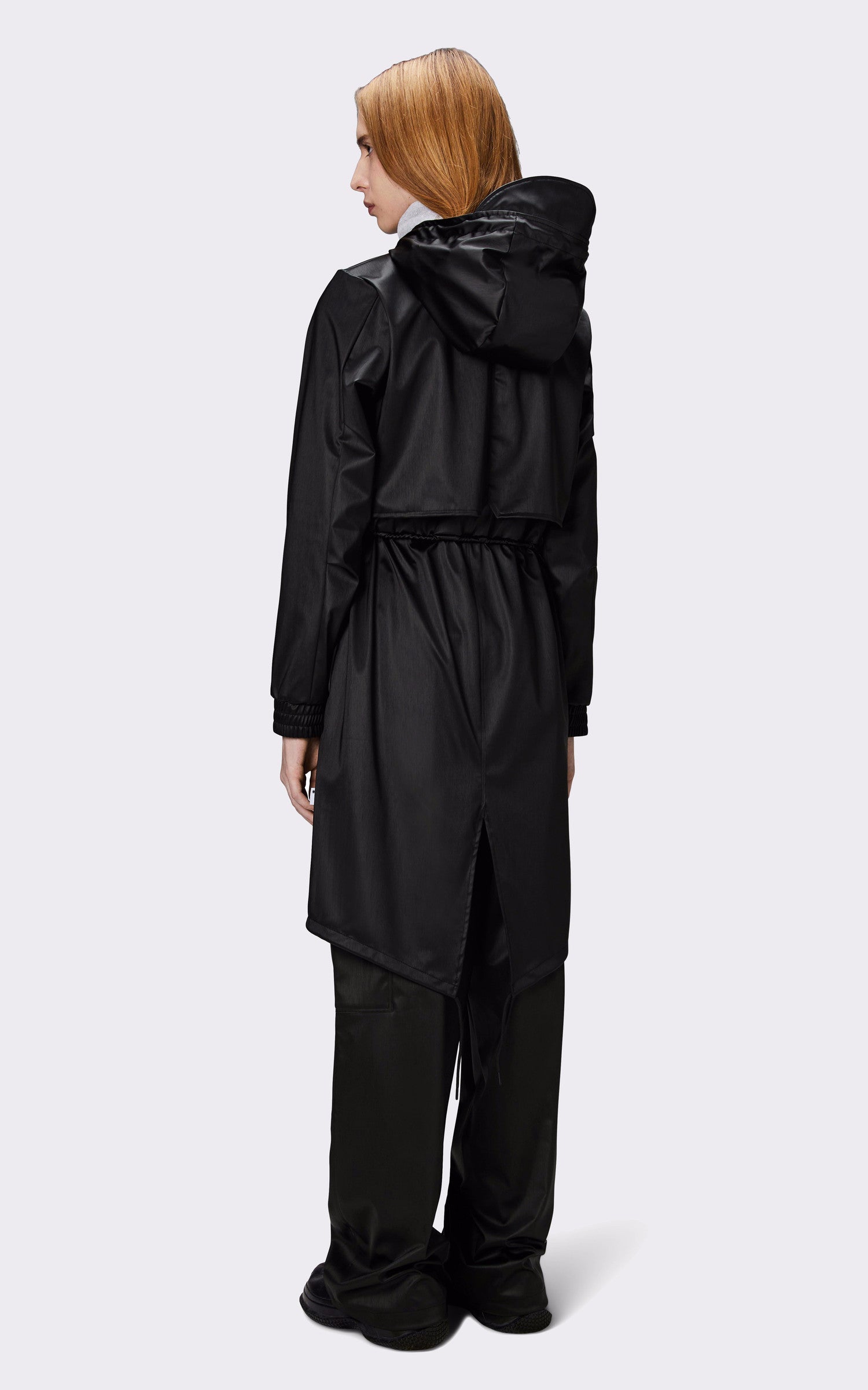 A &quot;18550 STRING PARKA&quot; Noir Rains 7/8 Femme closed photo