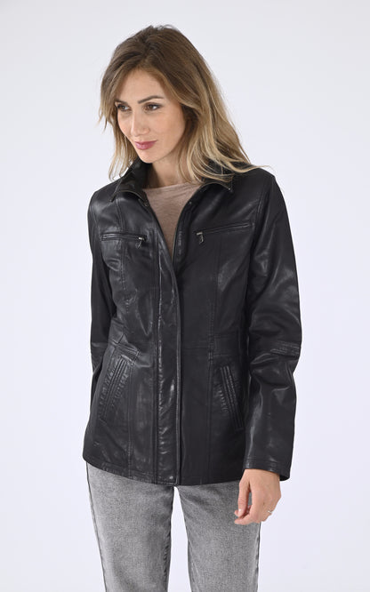 A &quot;ZURICH-3&quot; Noir La Canadienne Veste Femme closed photo