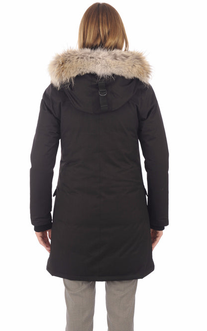 A &quot;REBECCA&quot; Noir Nobis Ves Doudoune Femme back photo
