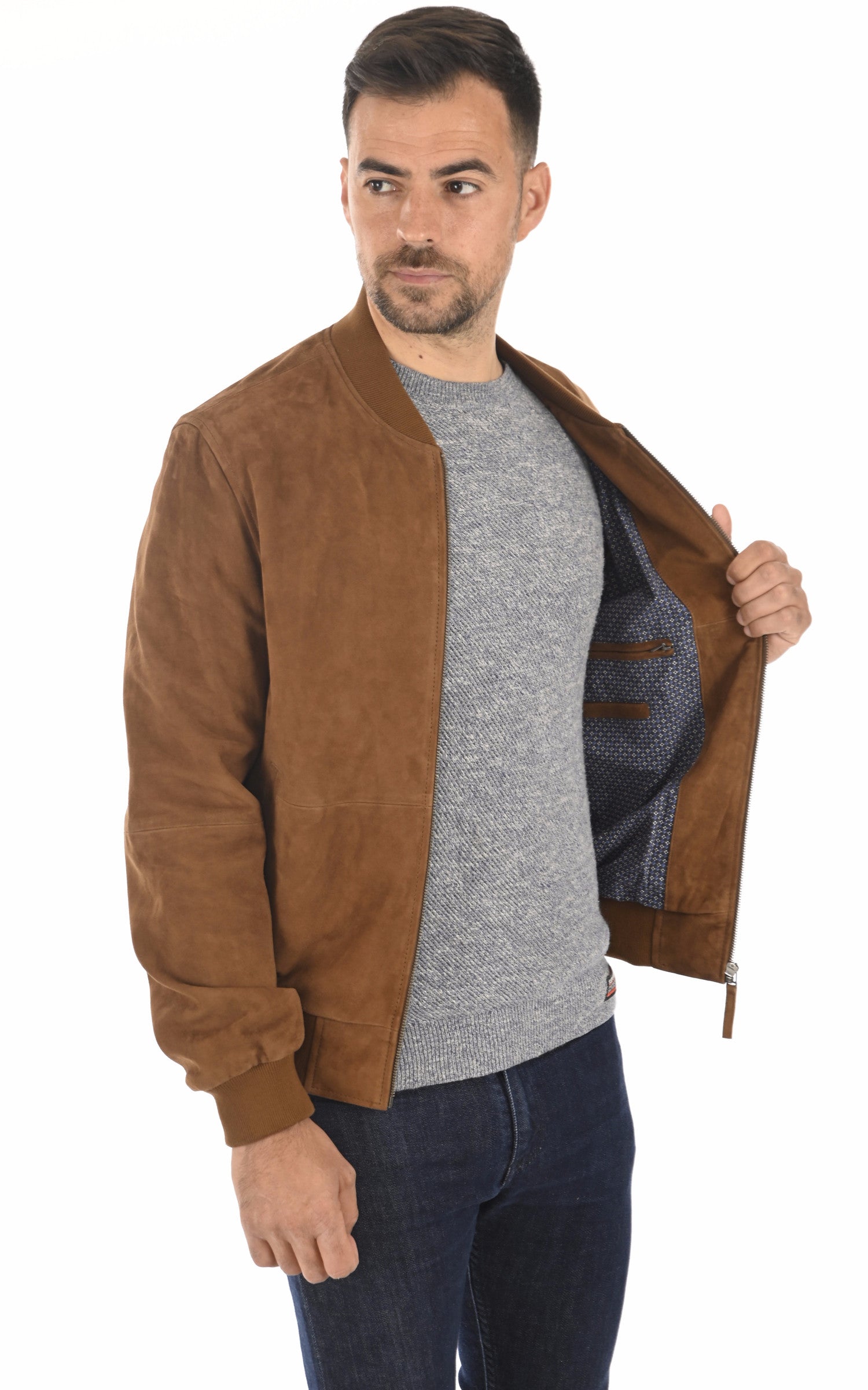 A &quot;NEW MARIO&quot; Cognac Serge Pariente Blouson Homme interior photo