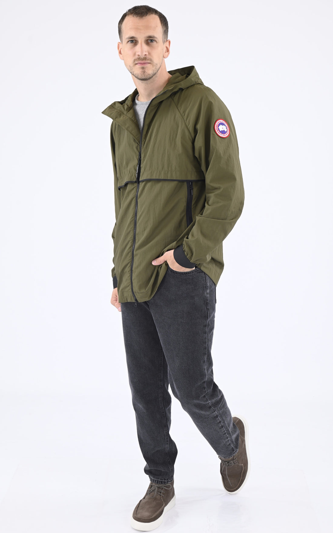 A &quot;FABER HOODY 2440M&quot; Kaki Canada Goose Blouson Homme opened photo