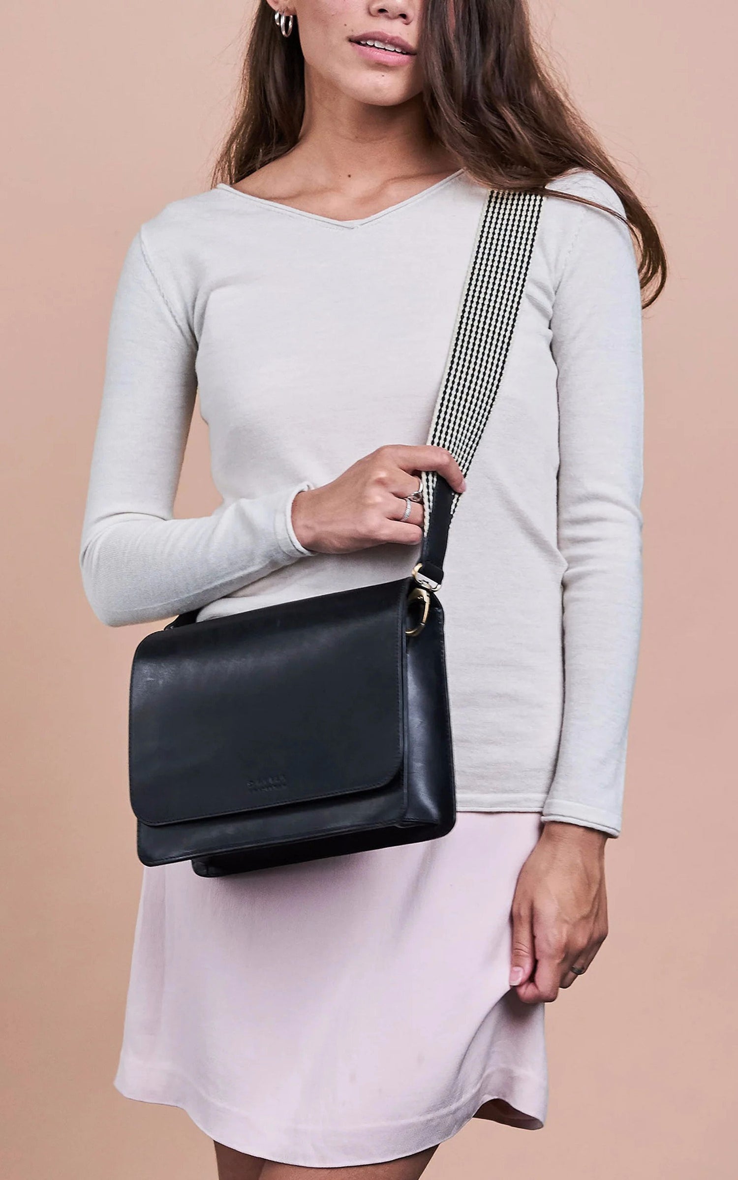 Sac bandoulière cuir noir O My Bag La Canadienne