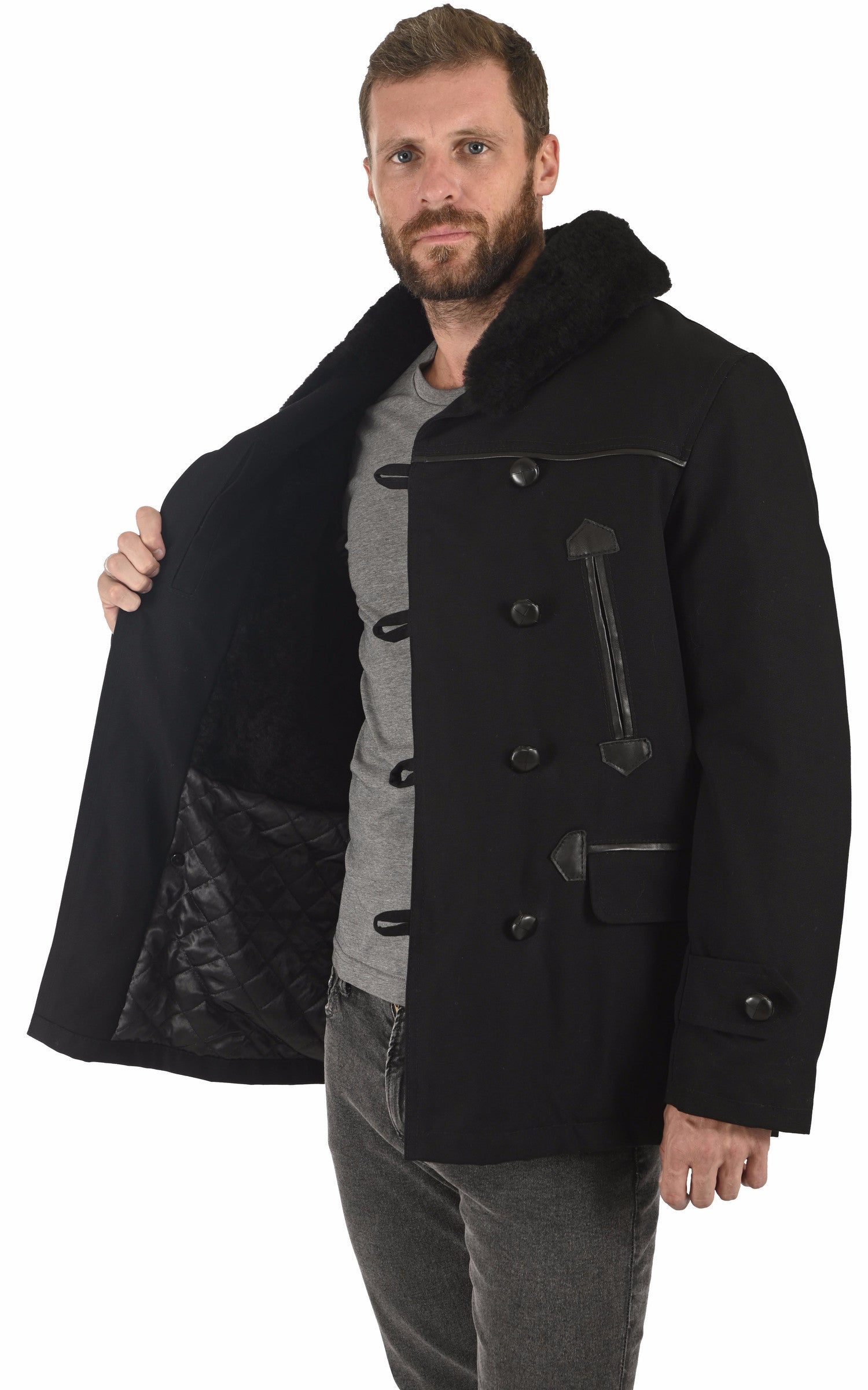 A &quot;CANADIENNE 2&quot; Noir La Canadienne Veste Homme interior photo
