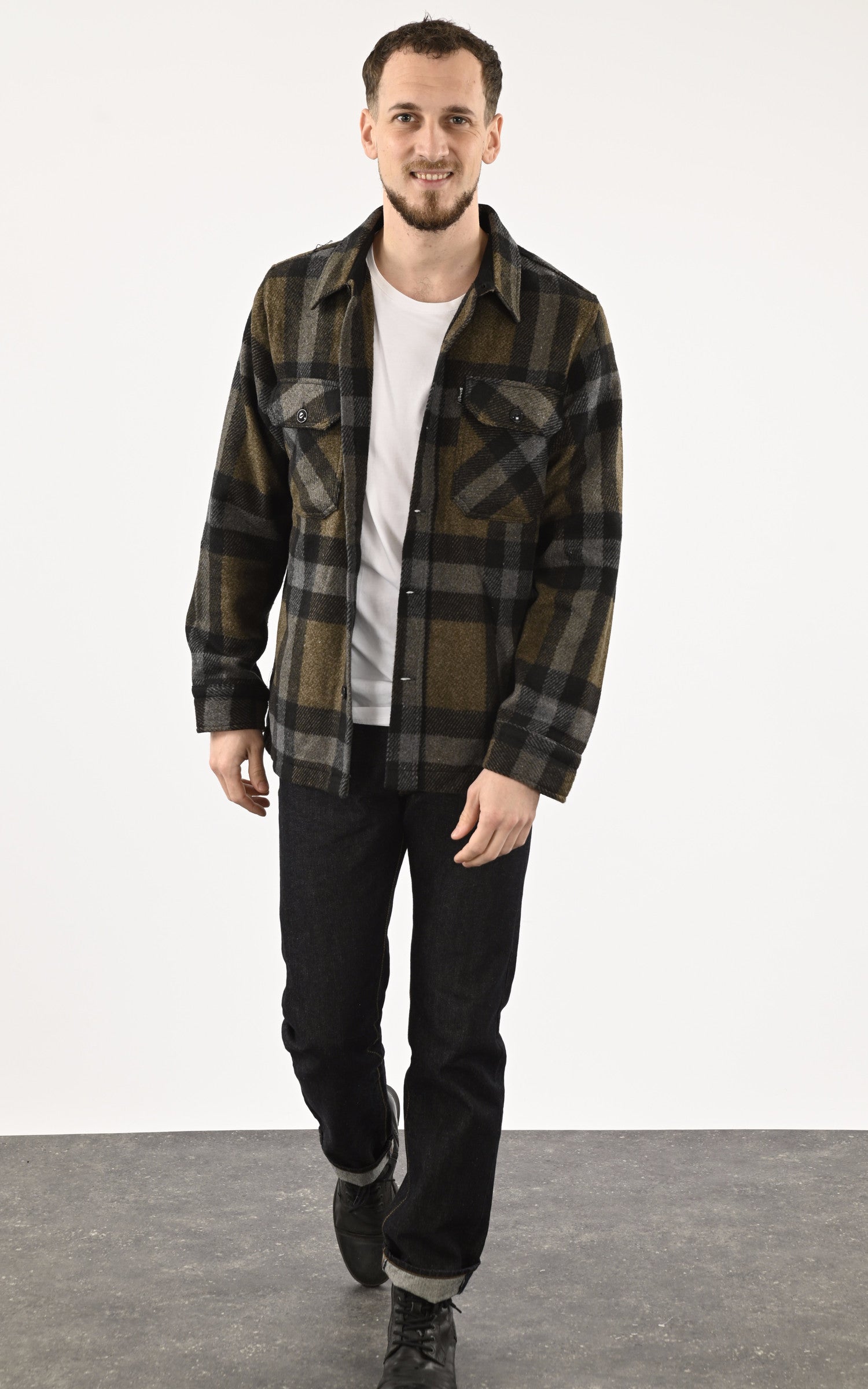 A &quot;SH CARL 4&quot; Kaki Schott Chemise Homme opened photo 2