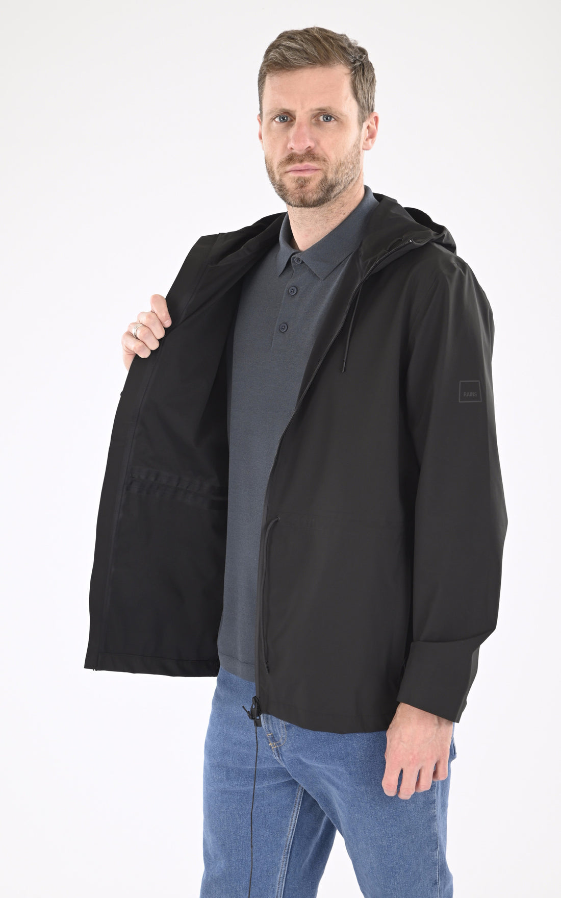 A &quot;12470 SUVA HARDSHELL STRING&quot; Black Rains Veste Mixte opened photo