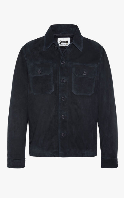 A &quot;LCBRONXS&quot; Navy Schott Veste Homme opened photo