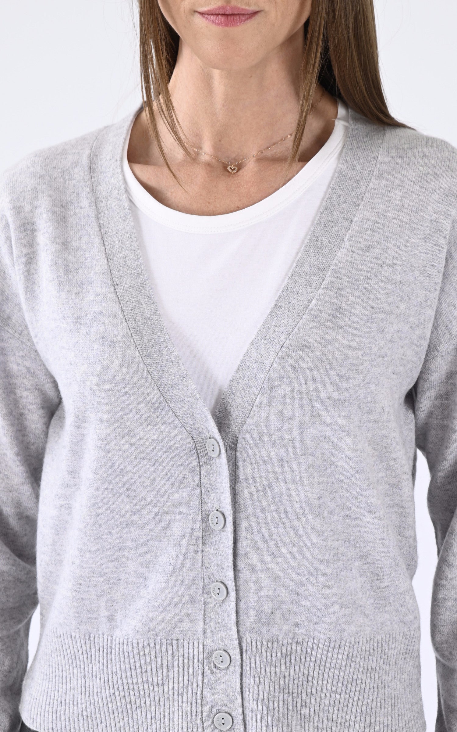 A &quot;SONORI 4401012&quot; Gris Notshy cardigan Femme details photo