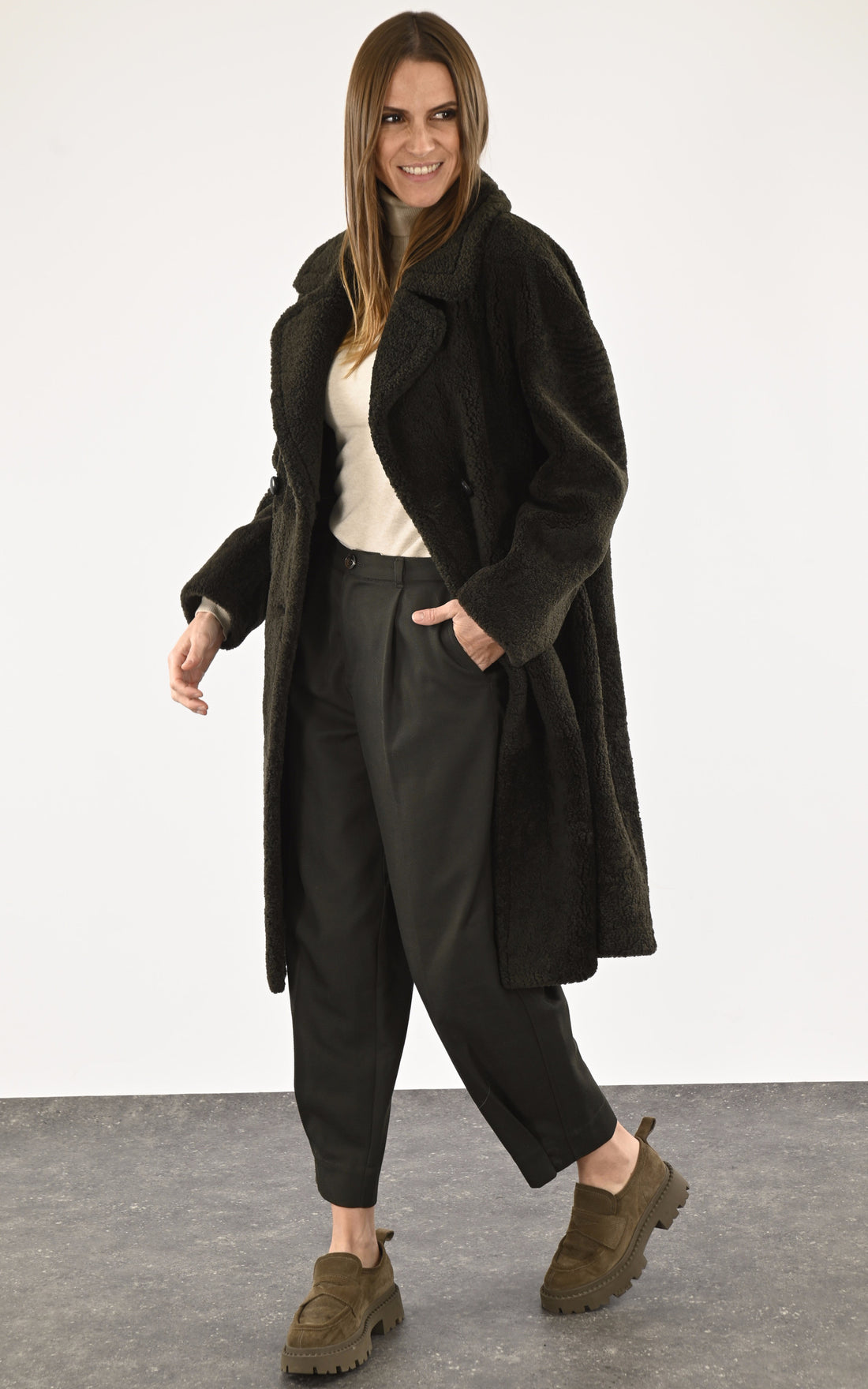 A &quot;33604&quot; Kaki Ventcouvert 7/8 Femme closed photo