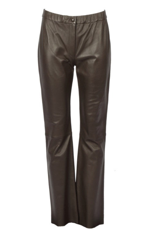 Pantalon cuir Free marron