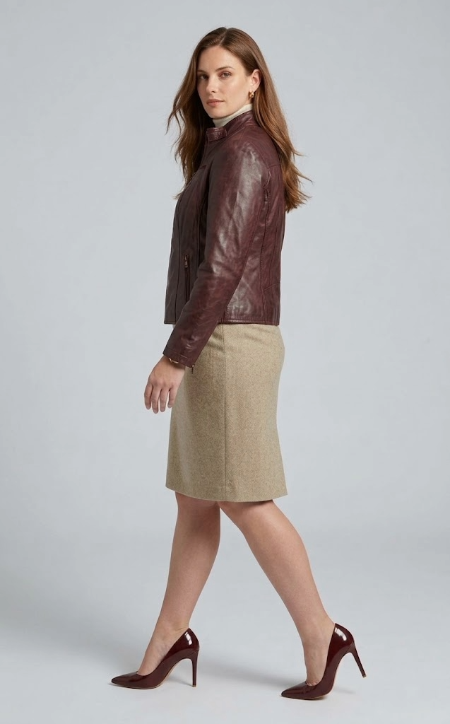 Veste en cuir PP 100 Comfort brun cuivré