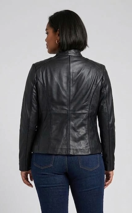 Veste en cuir Haven Comfort noire