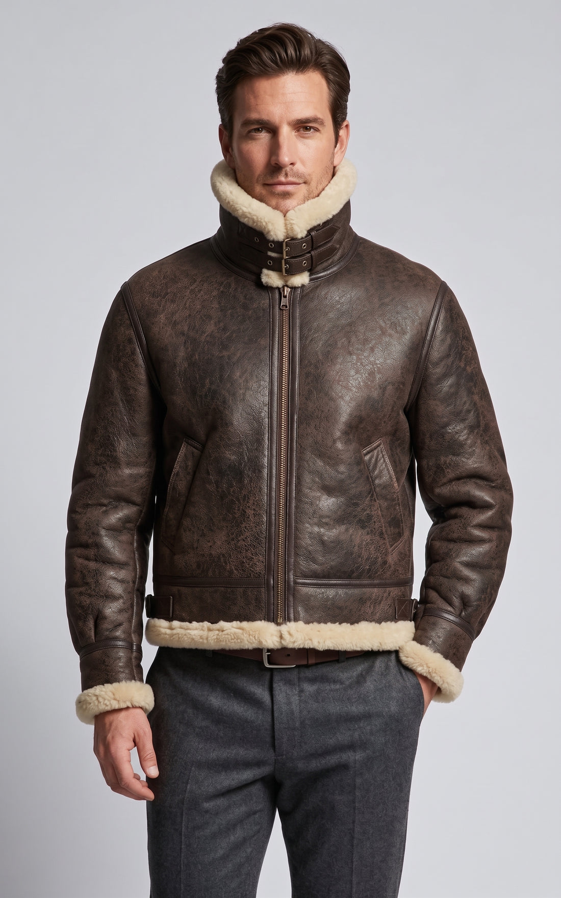 Bombardier cuir Joost marron
