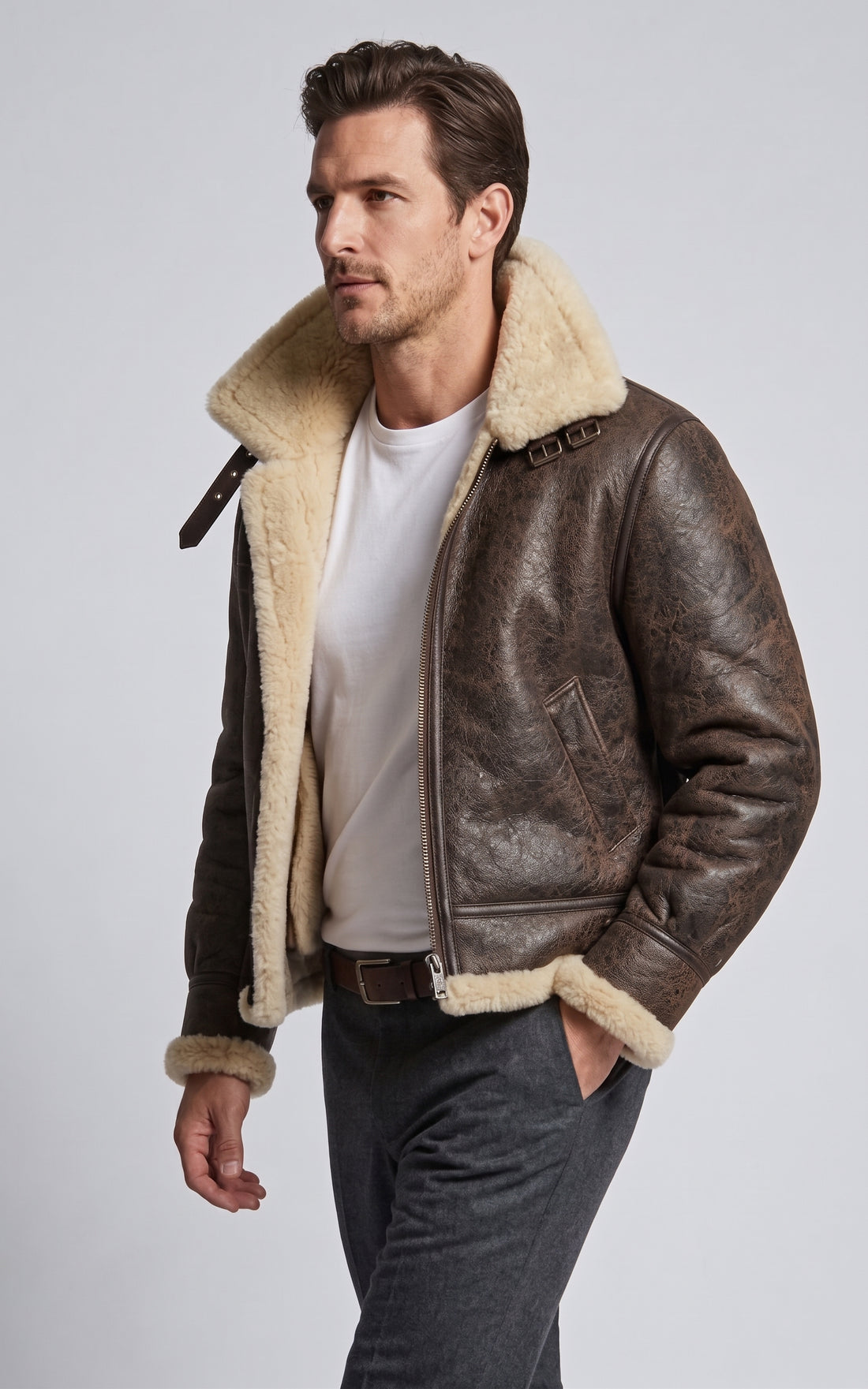 Bombardier cuir Joost marron