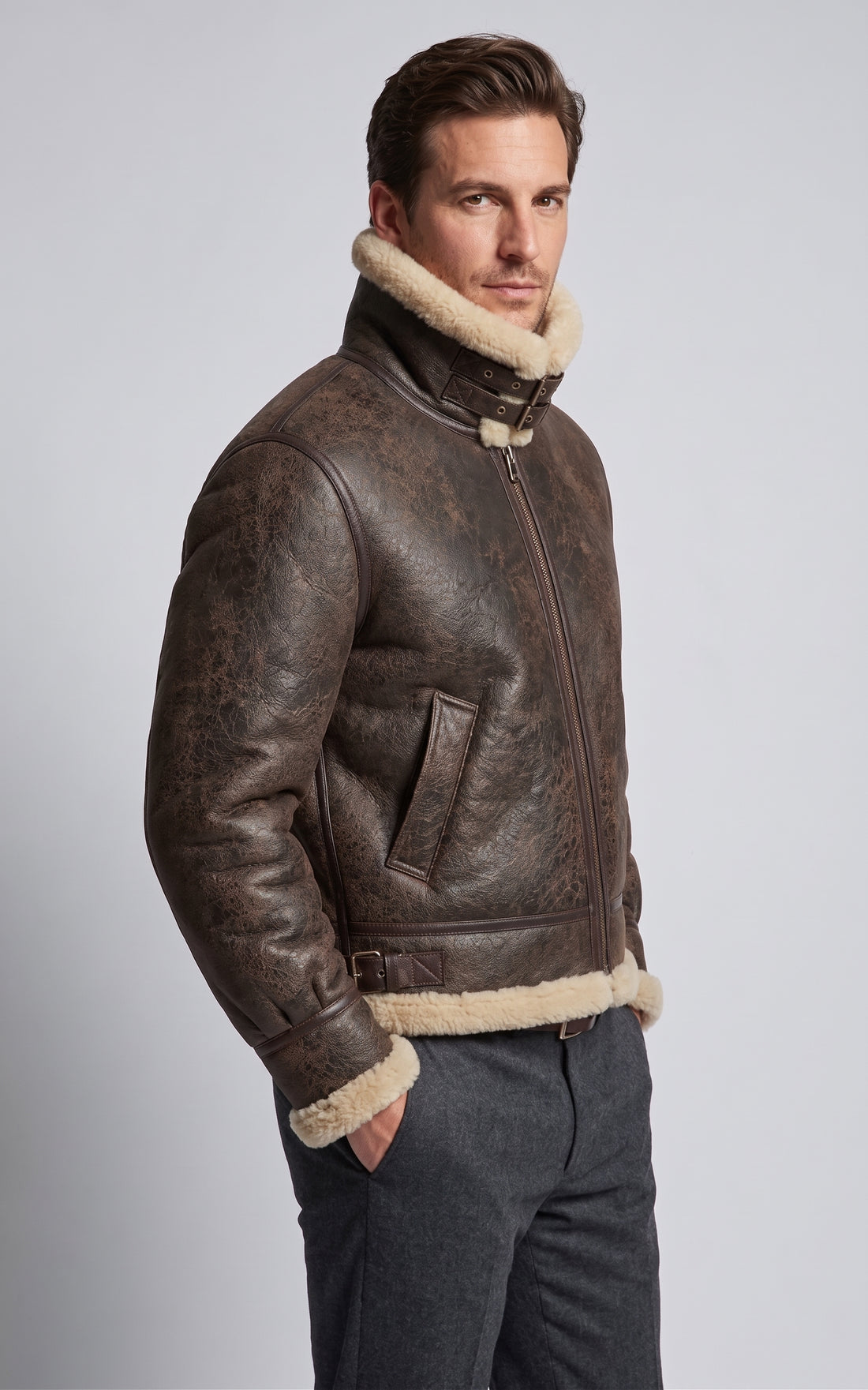 Bombardier cuir Joost marron