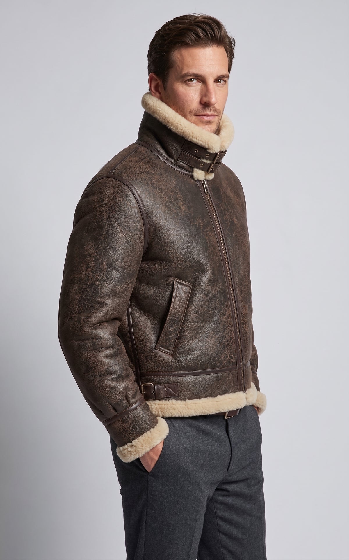 Bombardier cuir Joost marron