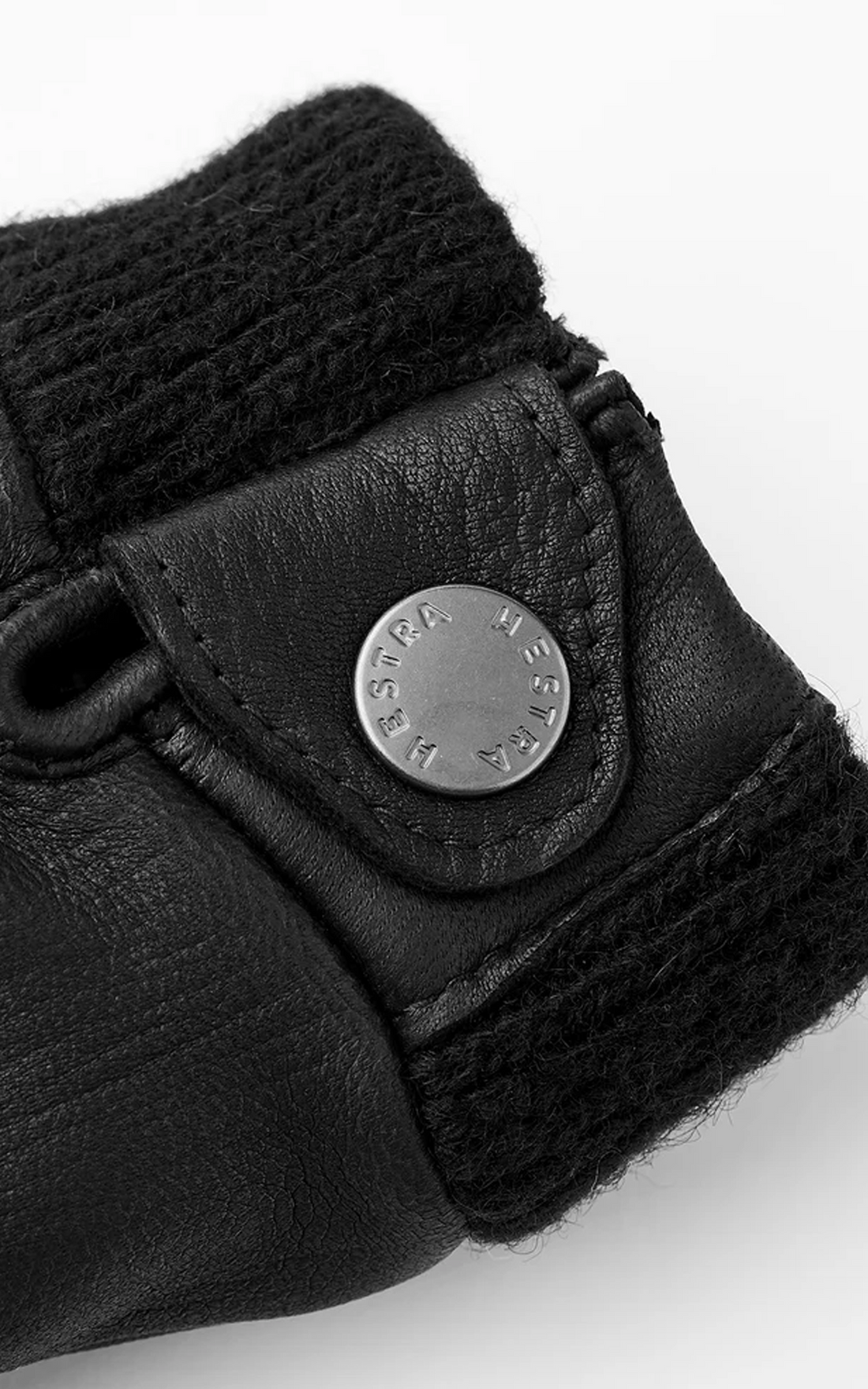 Black deerskin leather gloves