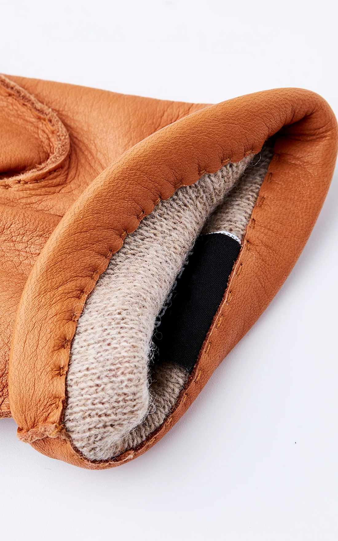 Gants en cuir de cerf camel