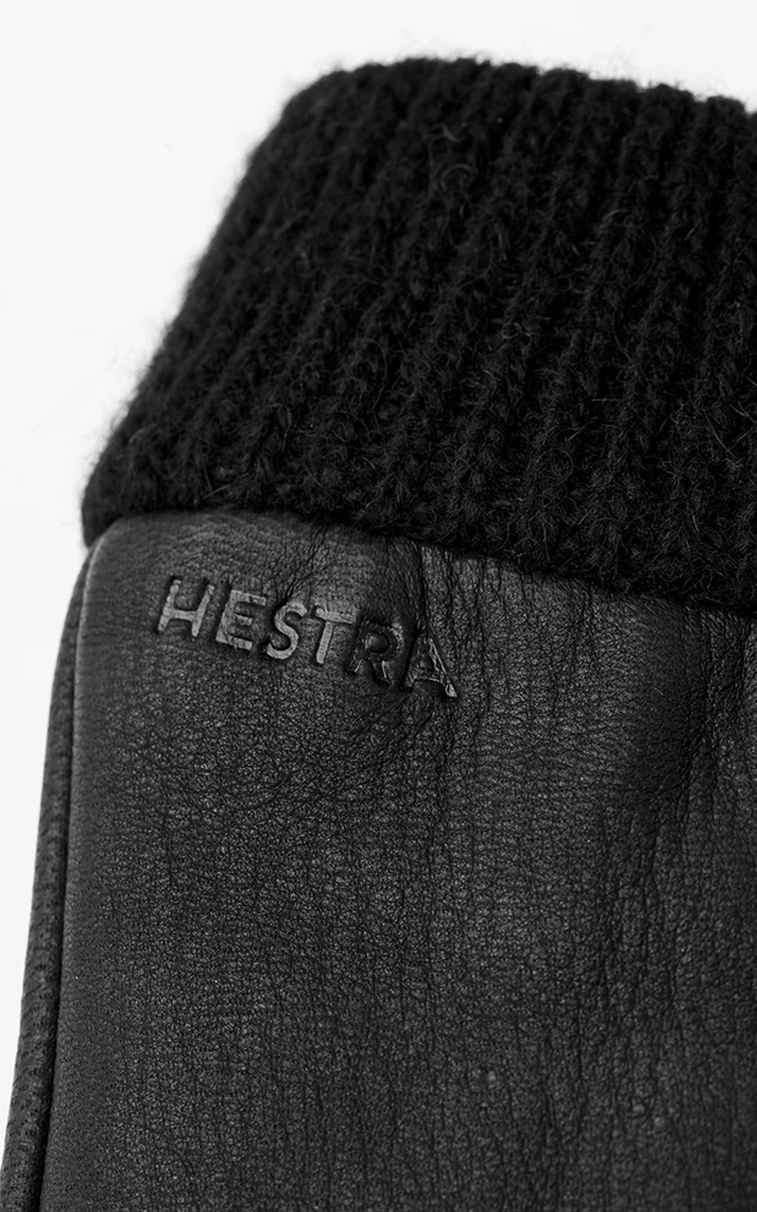 Black deerskin leather gloves