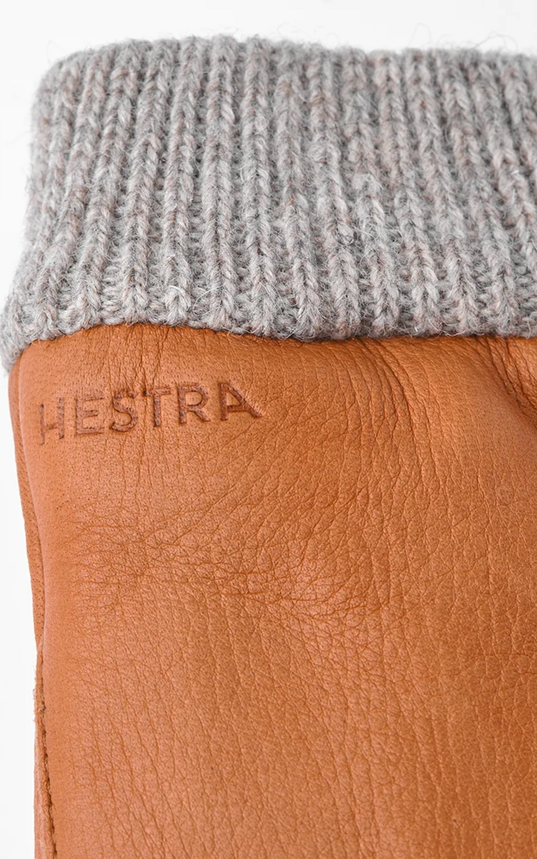 Camel elk leather mittens