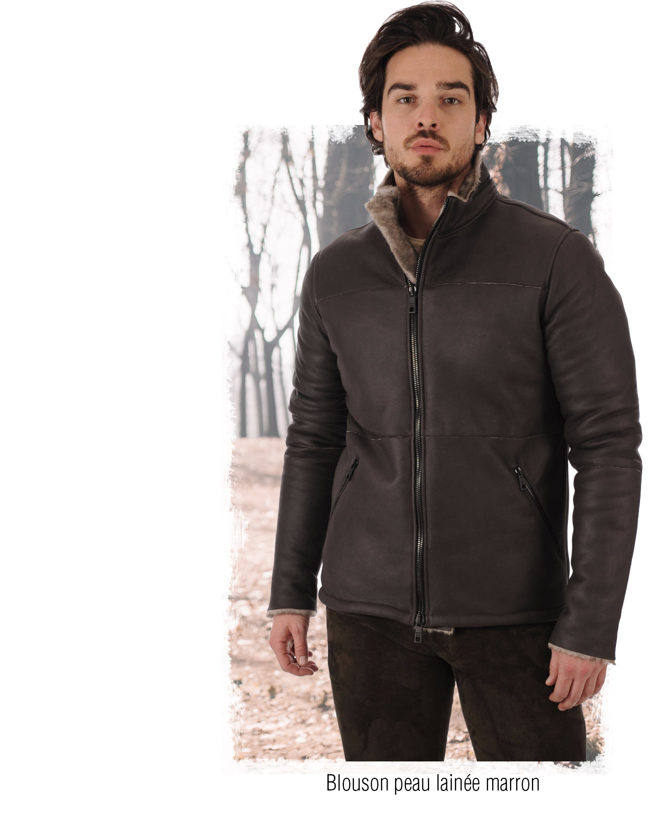 Blouson peau lainée Giorgio Brato